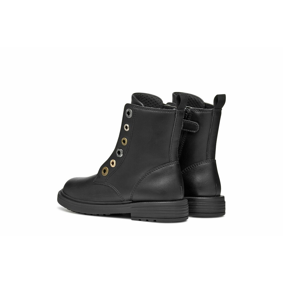 Kids Eclair Breathable Ankle Boots with Lace-Up Fastening black, GEOX
