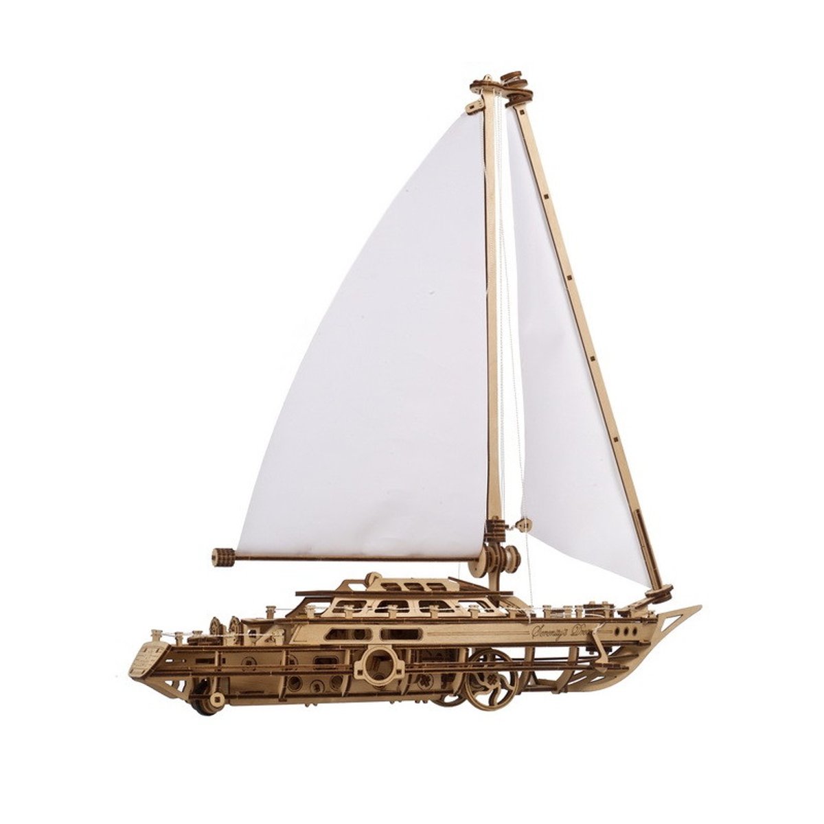 Puzzle 3D Bateau à voile Sérénité beige, UGEARS