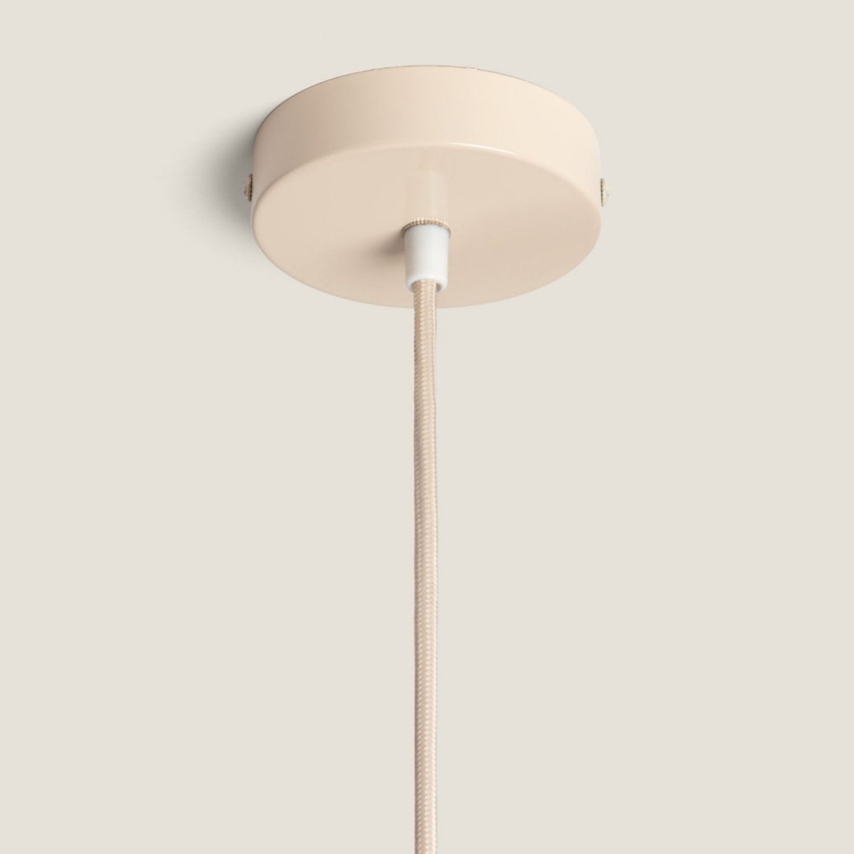 Suspension ronde en métal finition brillant 35cm- SAMMY beige, DRAWER