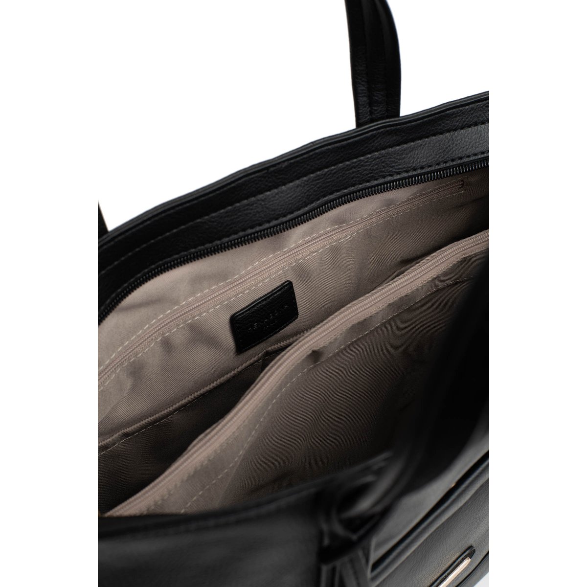 Sac cabas porté main MOLY noir, HEXAGONA