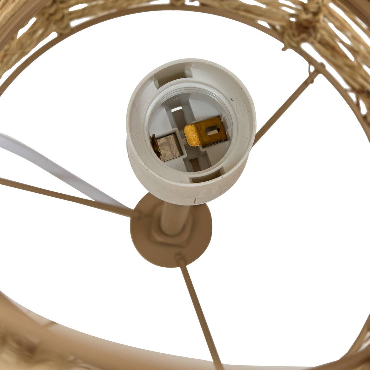 Lampadaire jute tressé TITUS beige, ATMOSPHERA