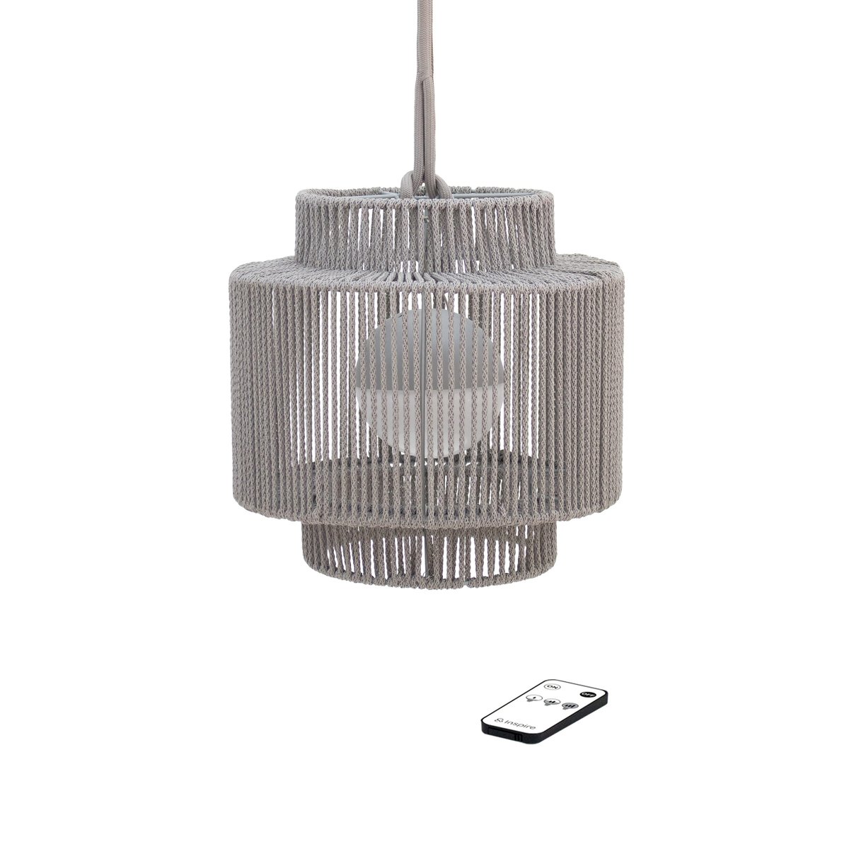 Suspension LED 1300 lumens, INSPIRE gris / argent, INSPIRE