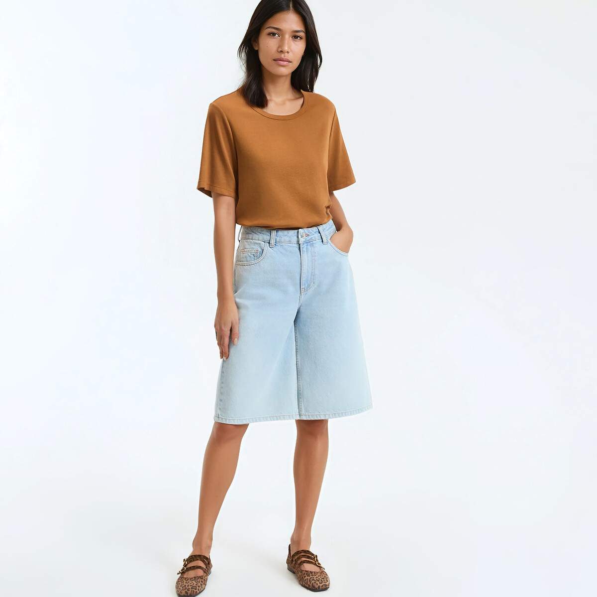 Bermuda in denim blu double stone, LA REDOUTE COLLECTIONS