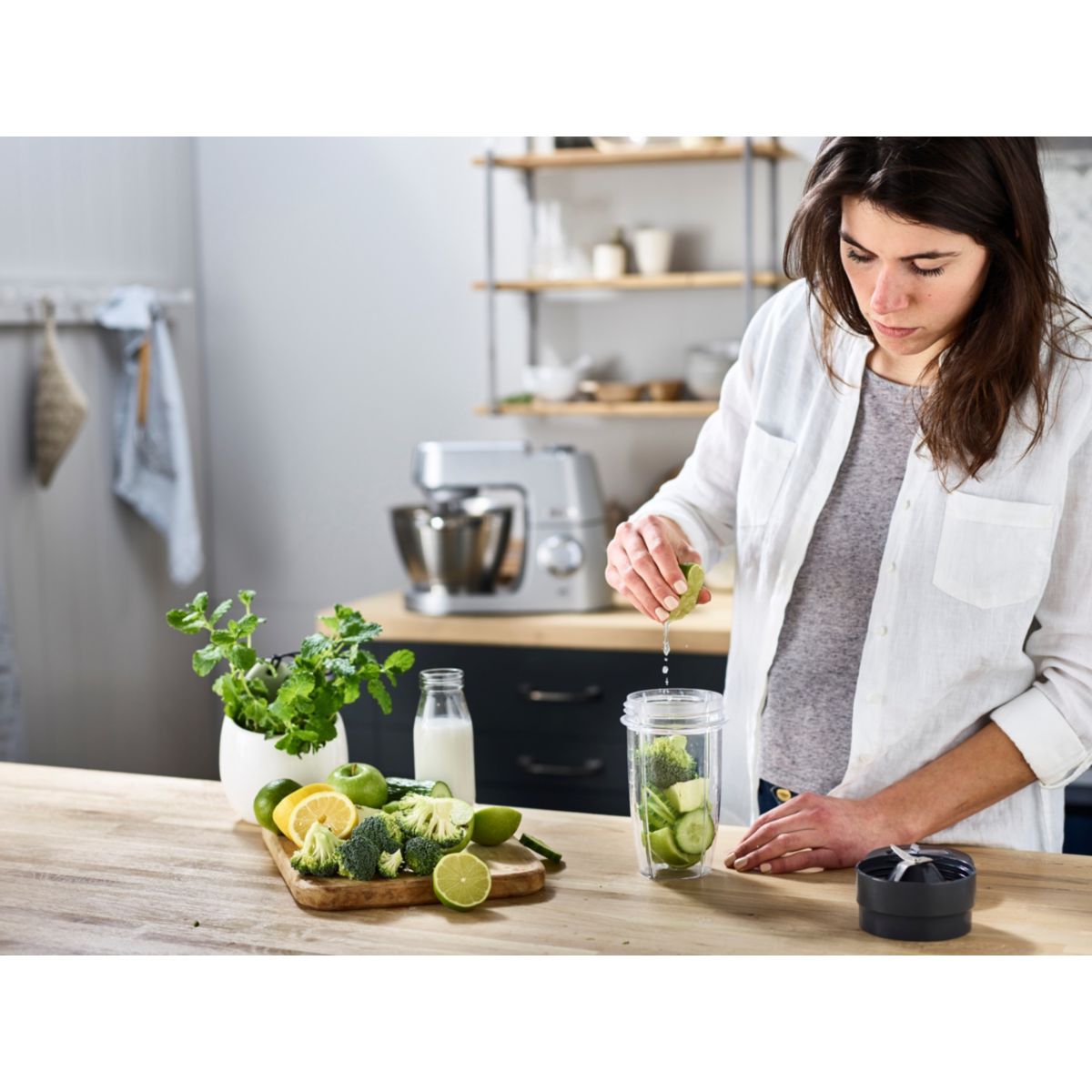 Blender KAH752PL Nutri-Blender- 2 bols nomades transparent/gris, KENWOOD