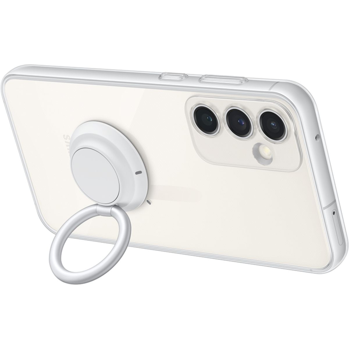Coque Samsung S23FE transparent avec support couleur unique, SAMSUNG