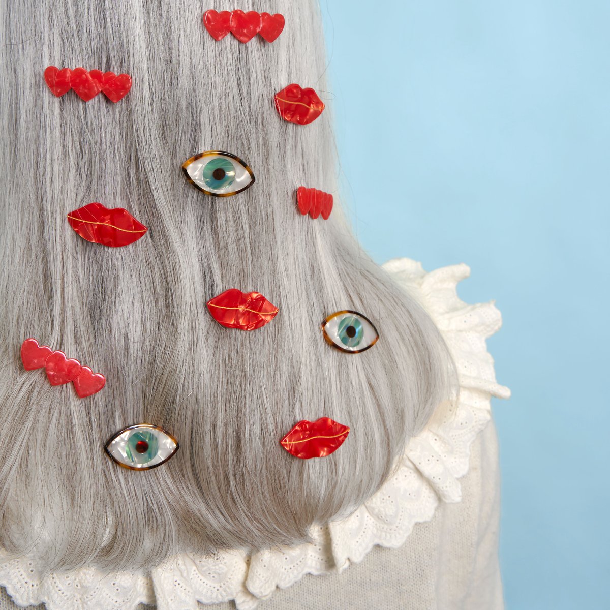 Barrette BOUCHE rouge, COUCOU SUZETTE