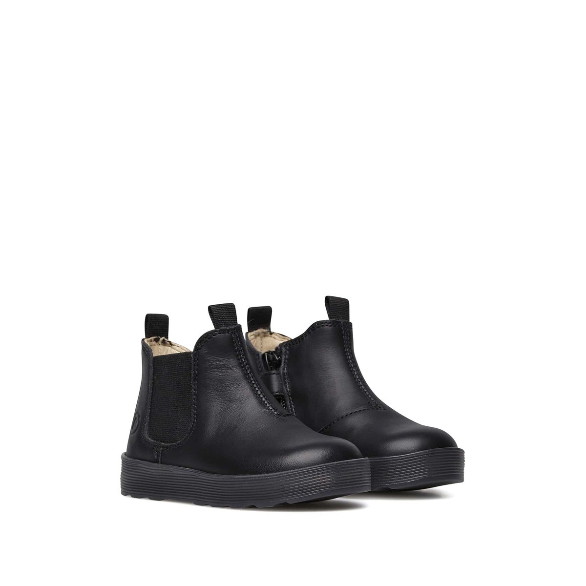 Bottines Beatle En Cuir De Veau Lamé Tarbell noir, FALCOTTO
