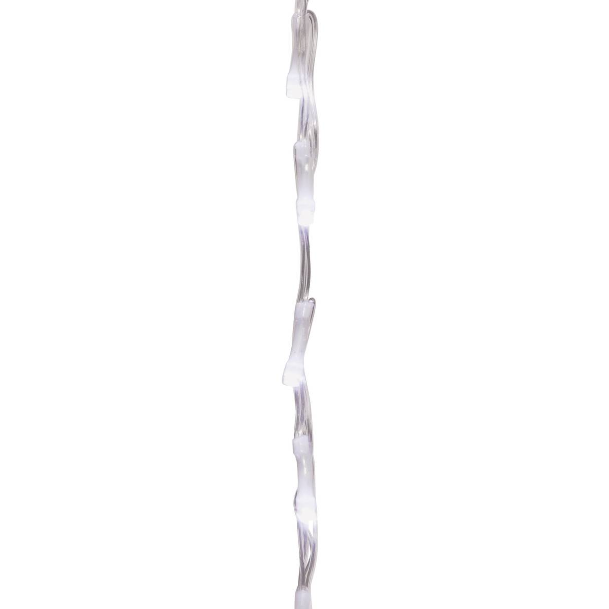 Rideau lumineux stalactite d'extérieur 2 m 120 LED blanc froid à effets avec minuteur sur secteur blanc froid, FEERIC LIGHTS & CHRISTMAS
