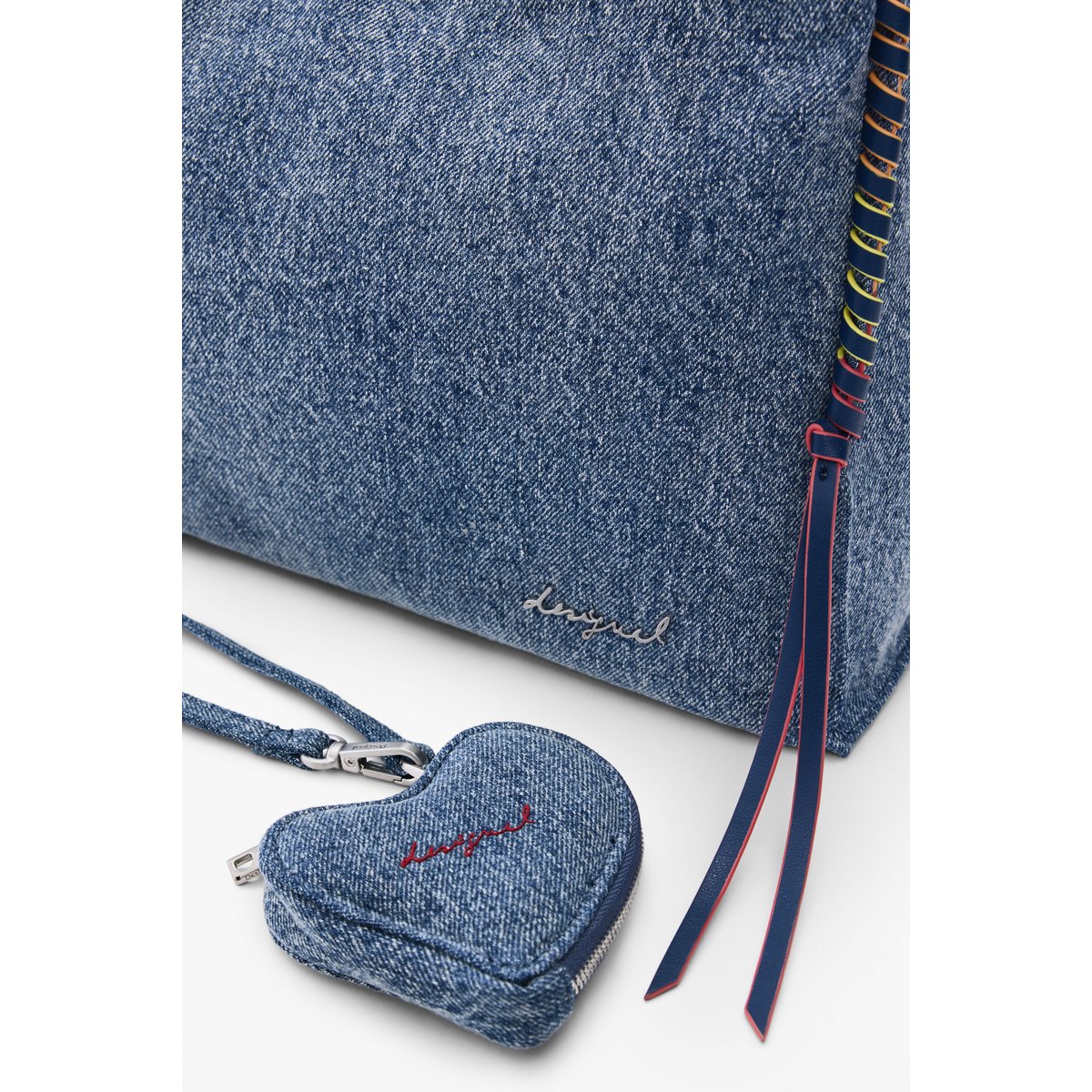 Sac grande denim cœur bleu, DESIGUAL