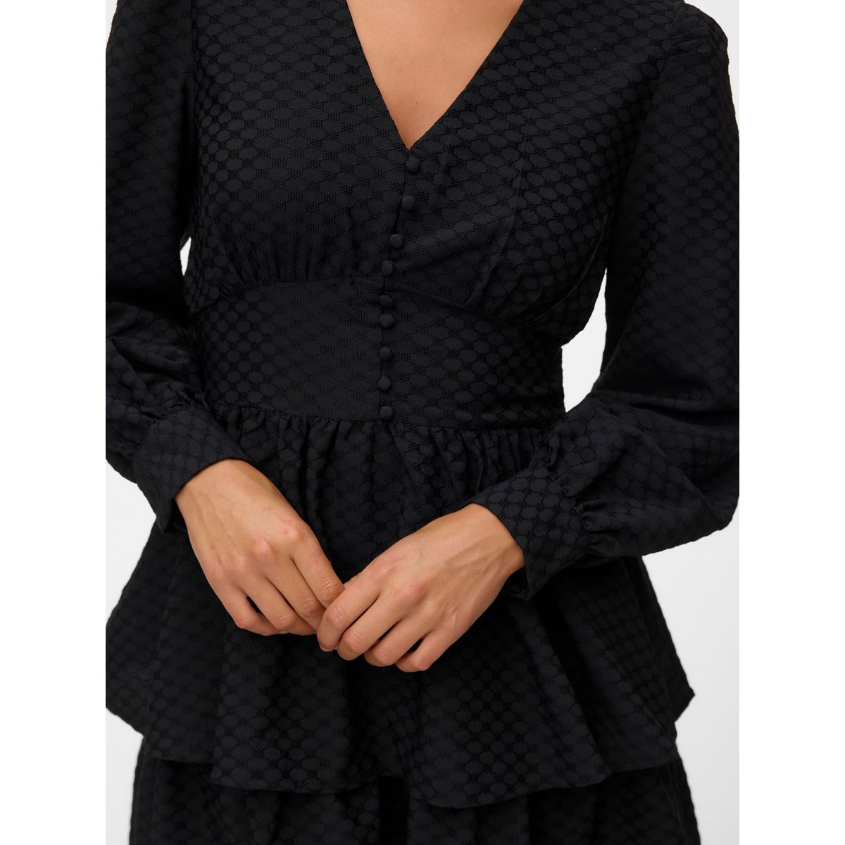 Robe À Volants noire - black, VERO MODA