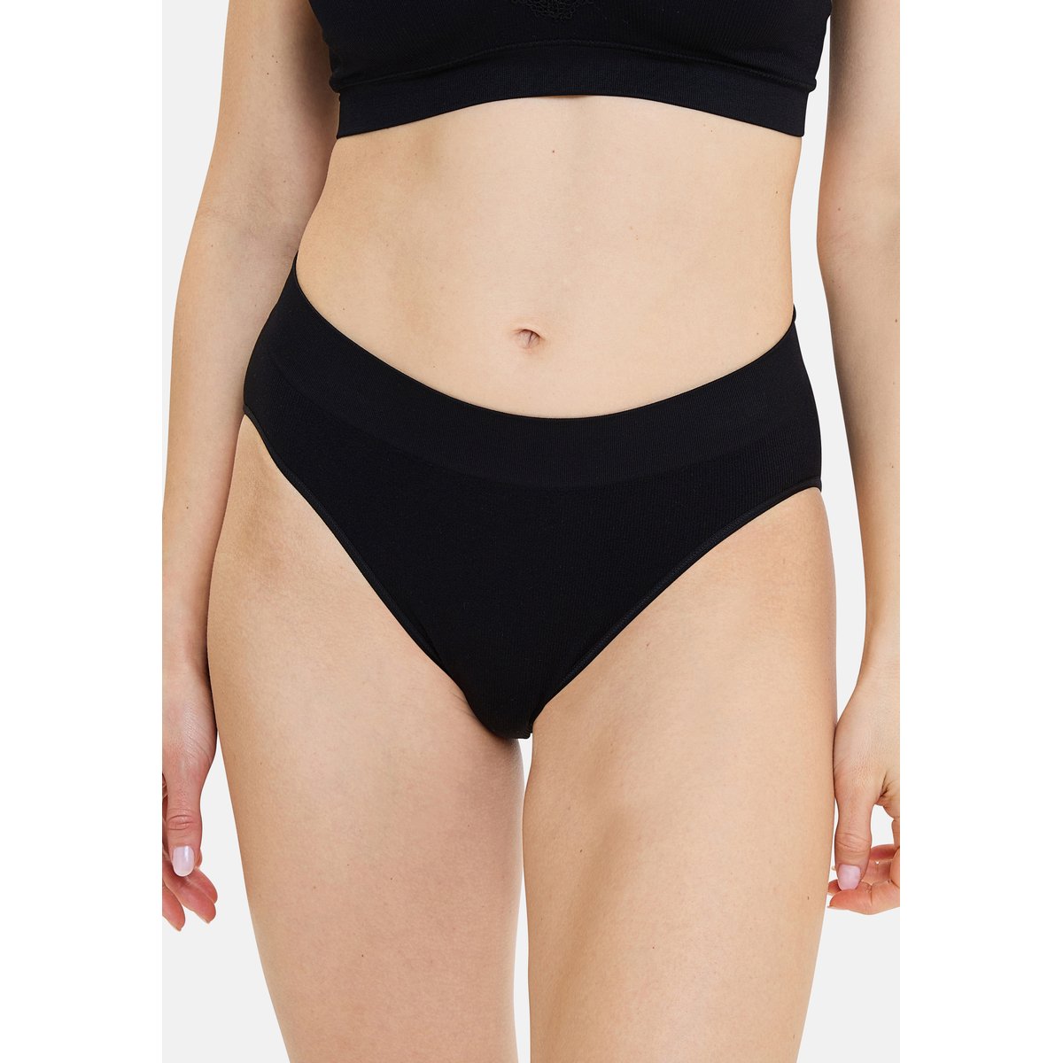 Lot de deux slips ESSENTIEL CONFORT noir & noir, SANS COMPLEXE