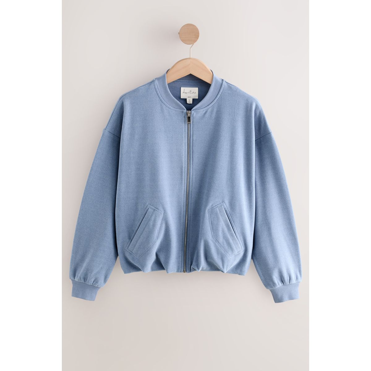 Blouson aviateur côtelé doux bleu, NEXT