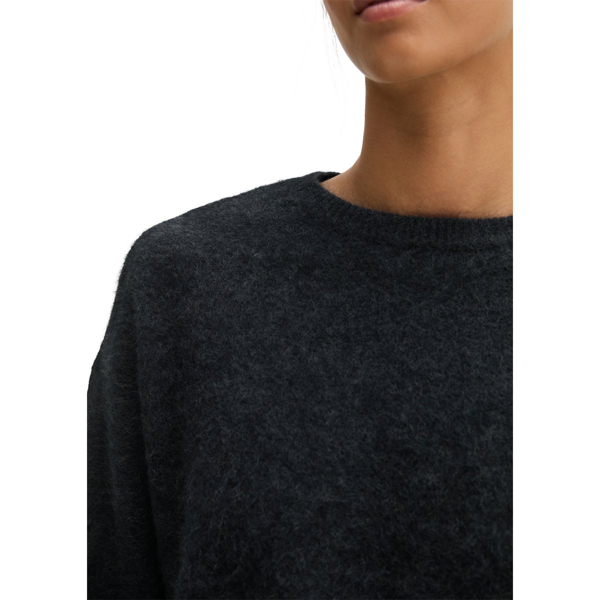 Pull douillet et ample en pure laine mérinos gris, MARC O'POLO