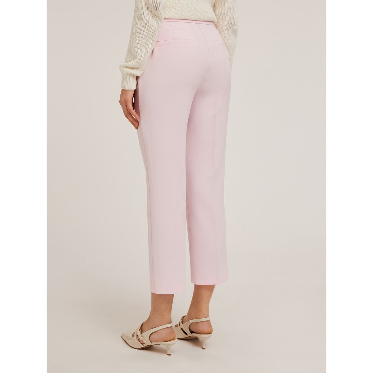 Pantalon classique avec pli repassé rose, MOTIVI