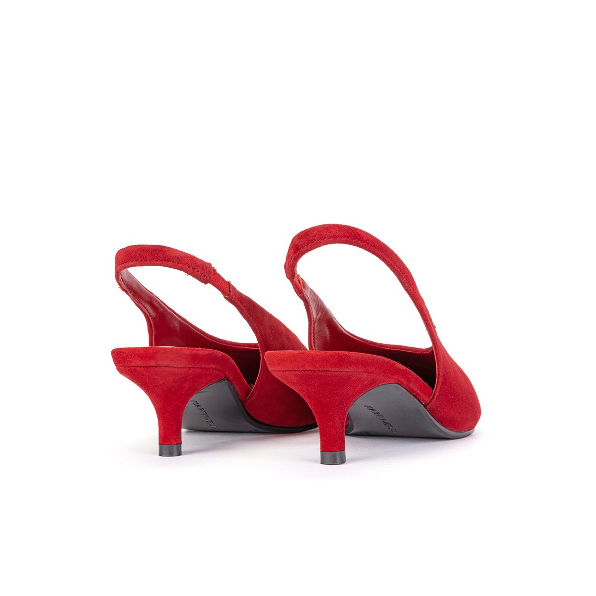 Chaussures à talon cuir Adda red, MARTINELLI
