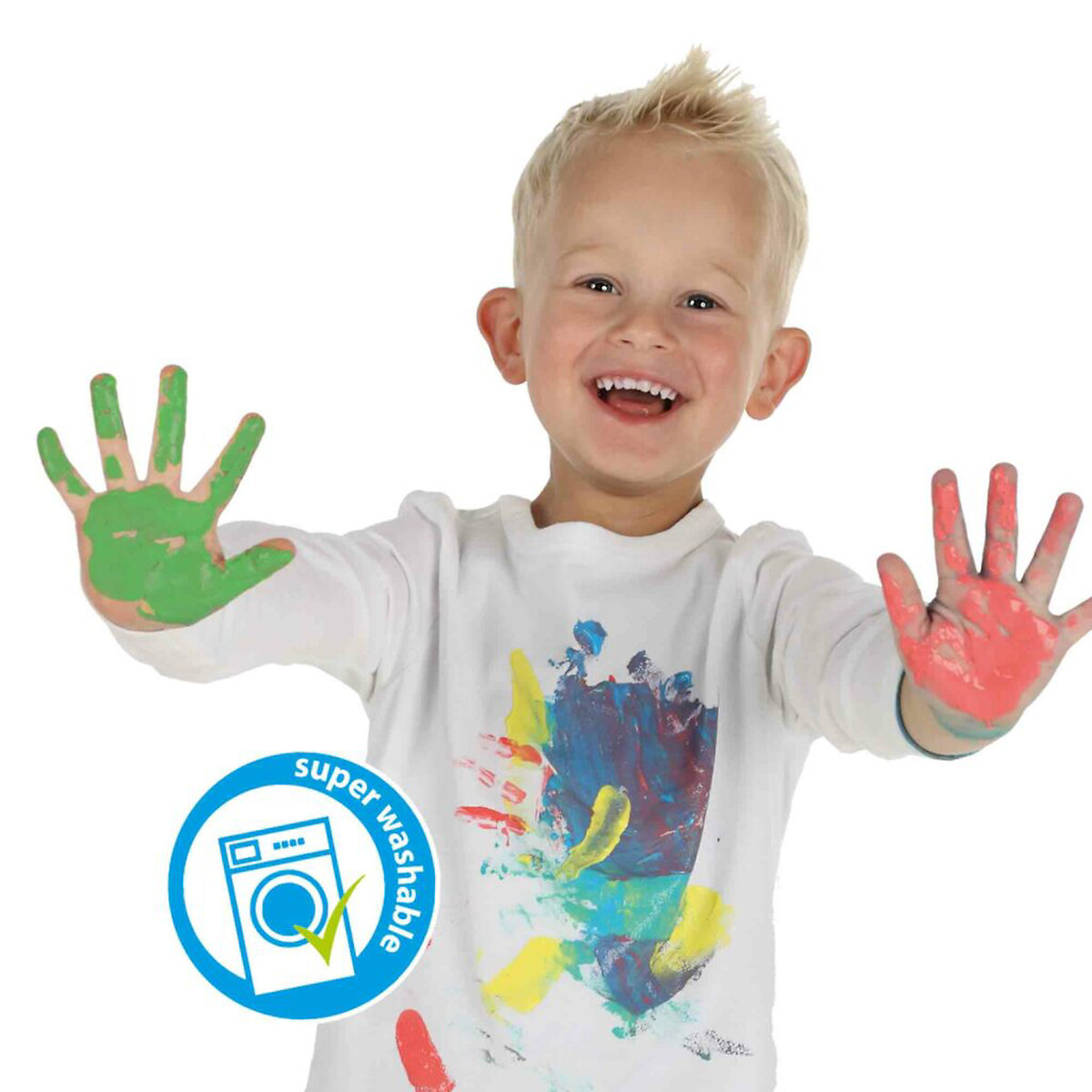 Brinquedo "Pintura com dedos + avental (conj.)", SES multicolor, SES