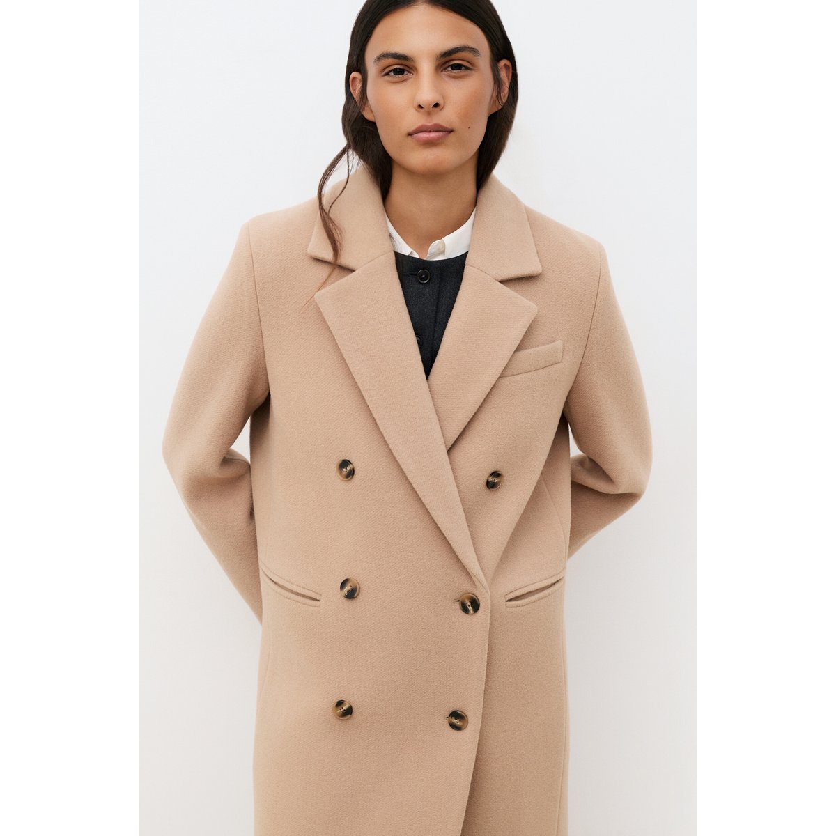 Manteau long droit GIACOMO camel, CAROLL