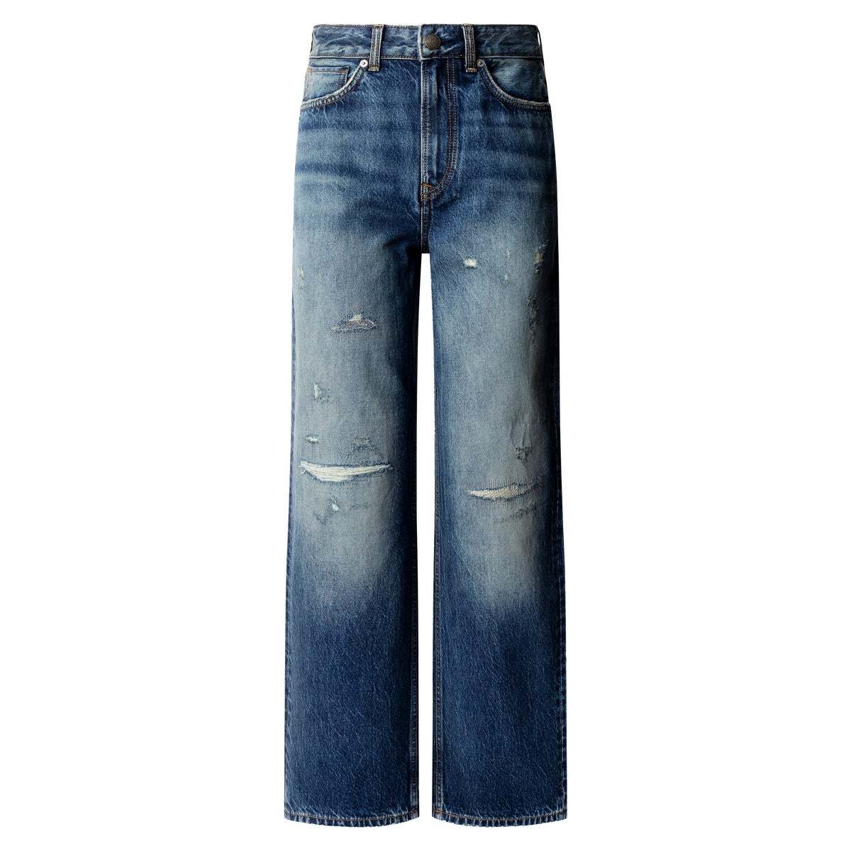 Lexa - Jean Coupe Regular, Taille Haute 12oz bleu rigide denim, PEPE JEANS