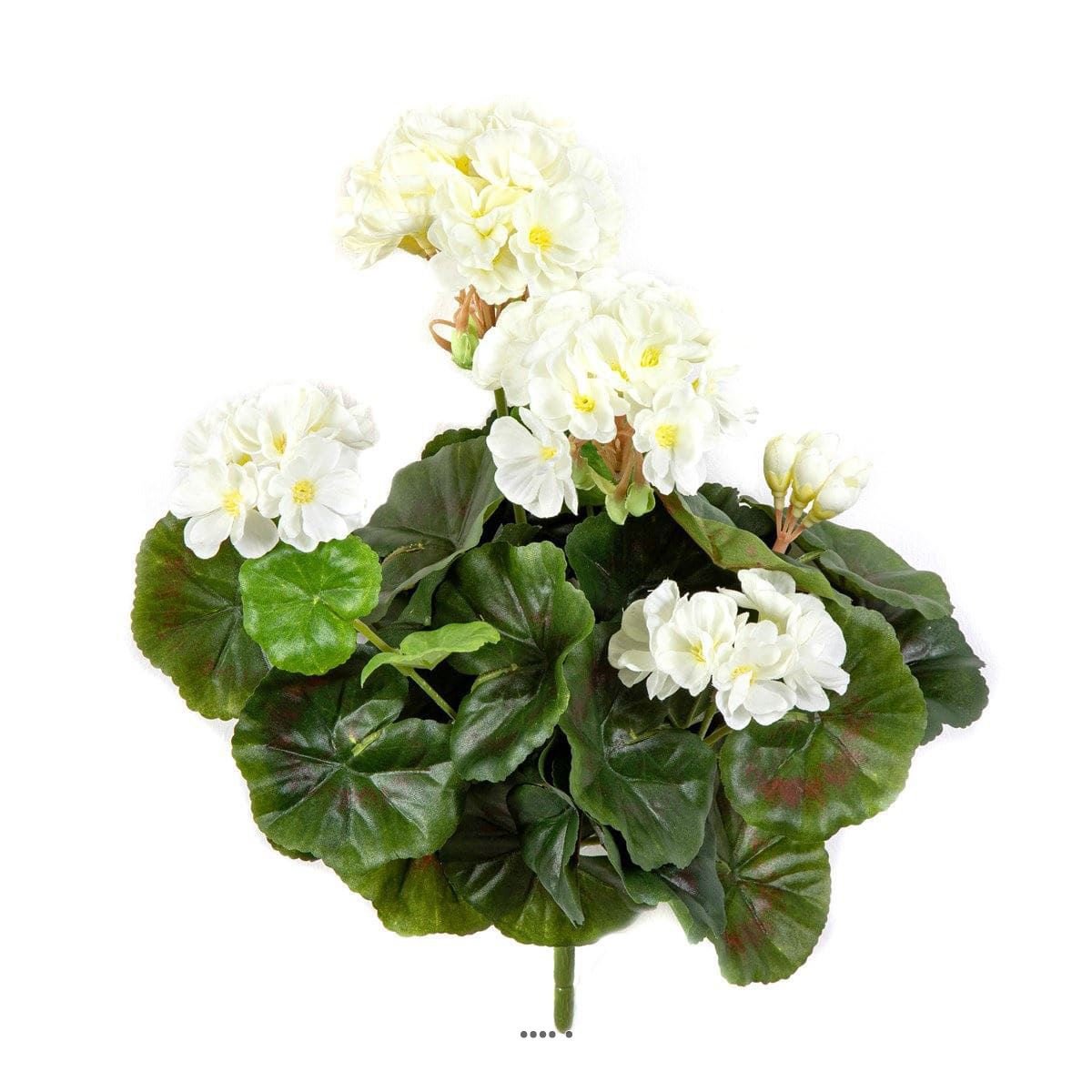 Superbe géranium artificiel en piquet H 30 cm crème, ARTIFICIELLES