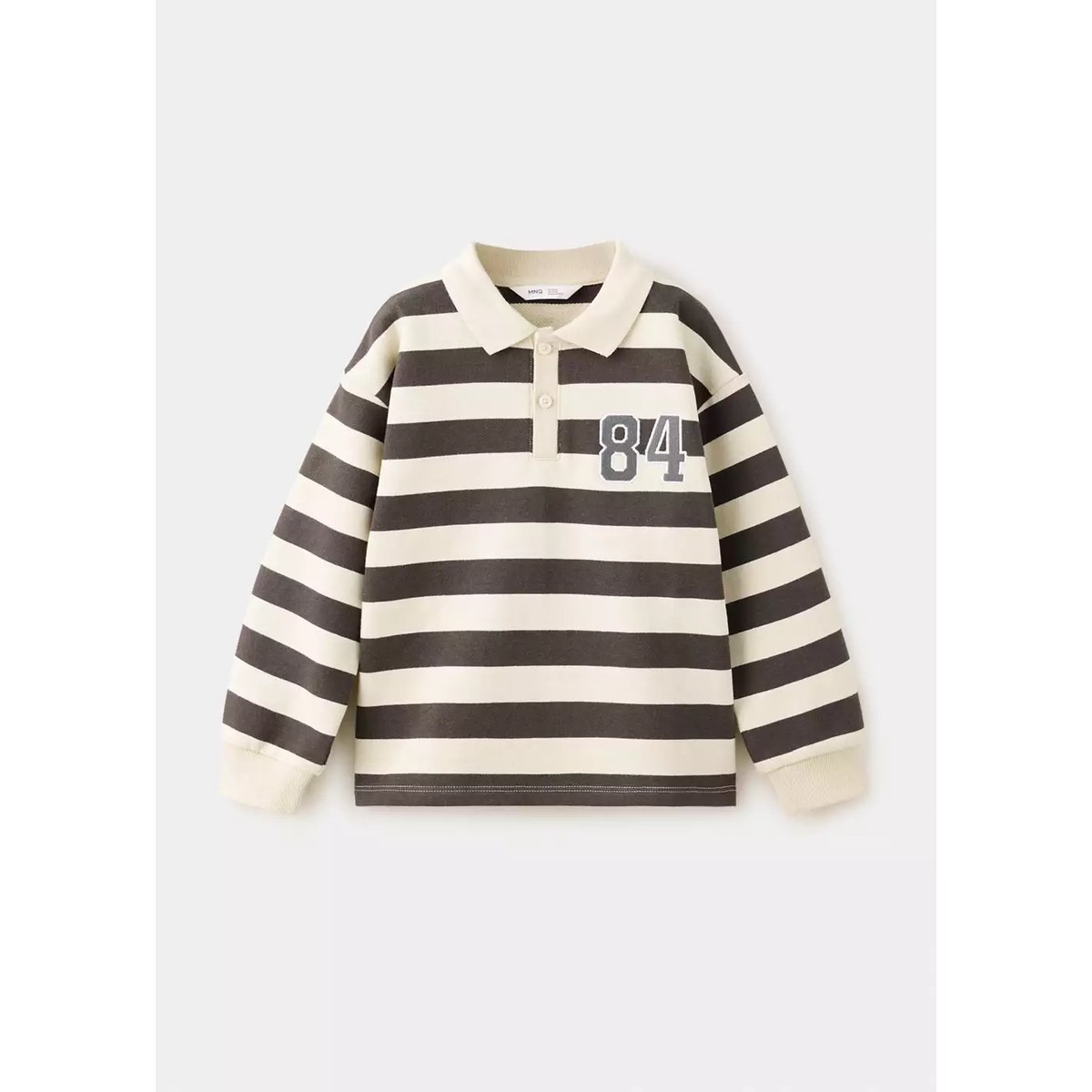 Sweat-shirt polo rayures chocolat, MANGO BABY