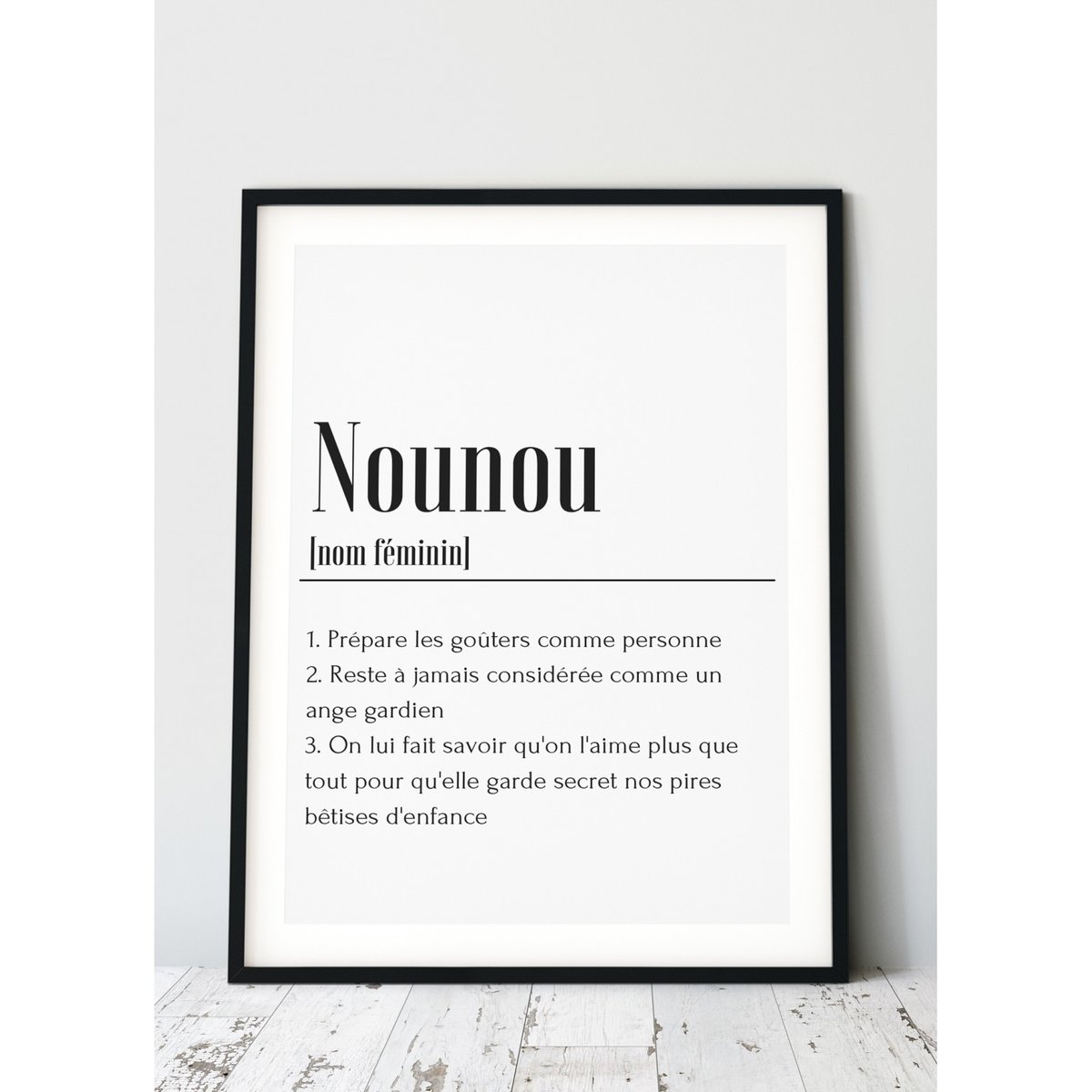 Affiche définition Nounou blanc, L'AFFICHERIE