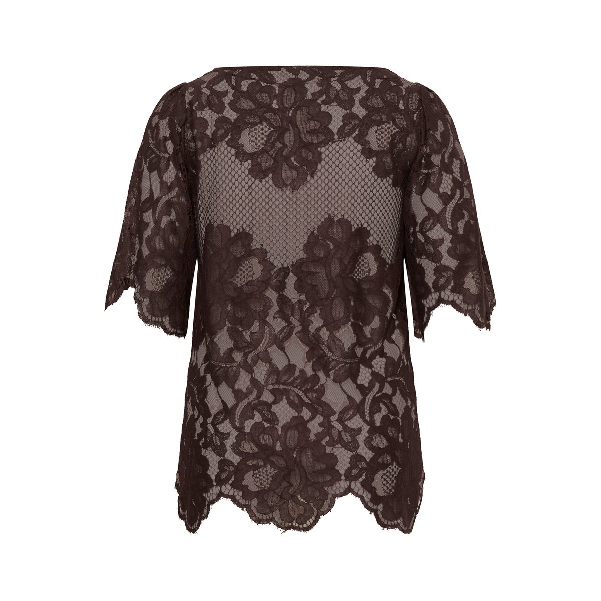 Blouse à manches courtes marron coffeebean, KAFFE CURVE