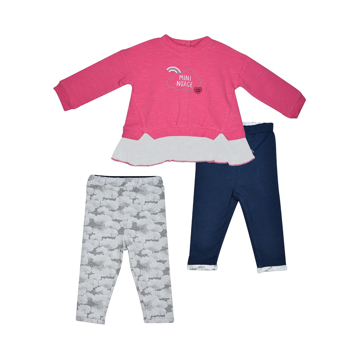 Sweat legging madelon maille bebe rose, SUCRE D'ORGE