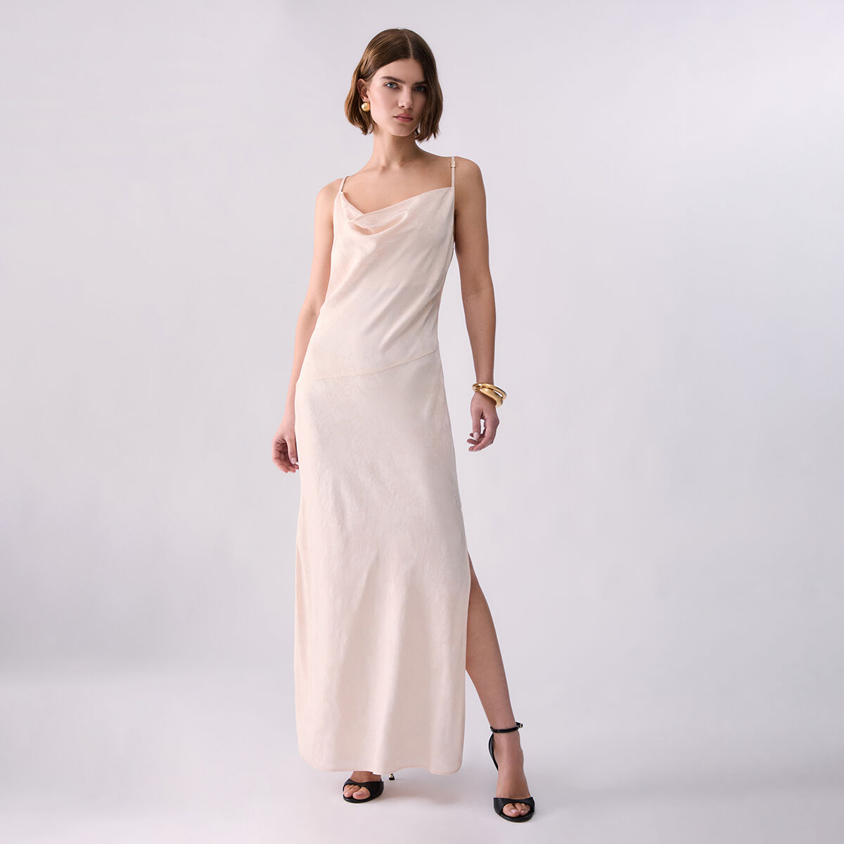 Robe Longue Jacquard crème, LIU JO