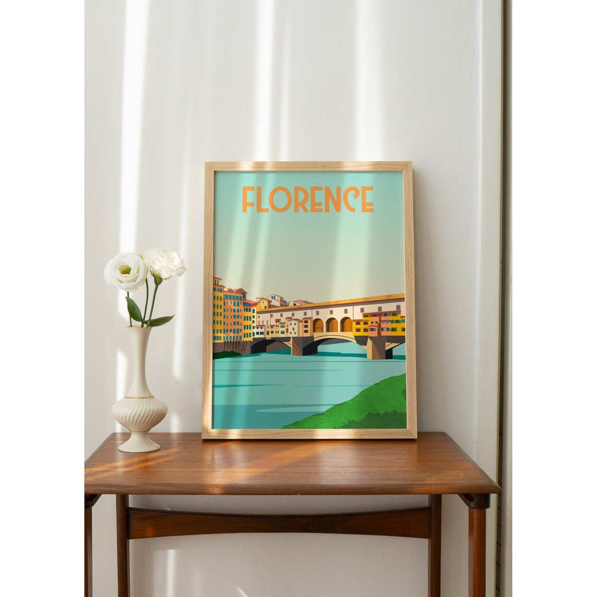 Affiche ville Florence blanc, L'AFFICHERIE