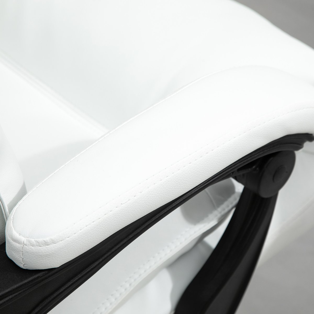 Chaise de bureau Polyuréthane Blanc blanc, HOMCOM