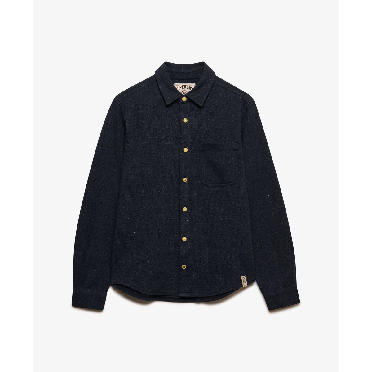 Chemise en Jersey Twill Tweed tweed bleu marine, SUPERDRY