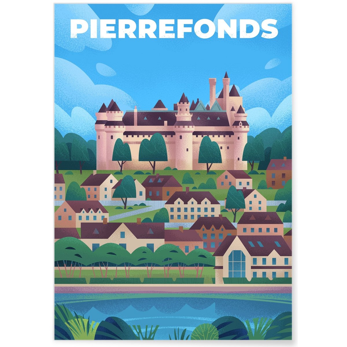 Affiche ville Pierrefonds blanc, L'AFFICHERIE