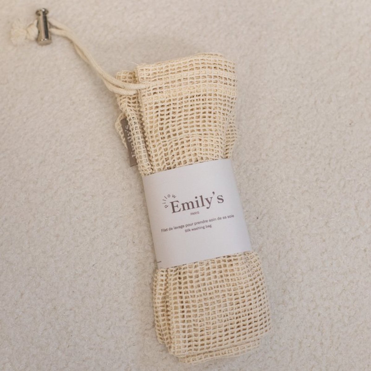 Filet de lavage en fibres naturelles et COTON beige, EMILY'S PILLOW