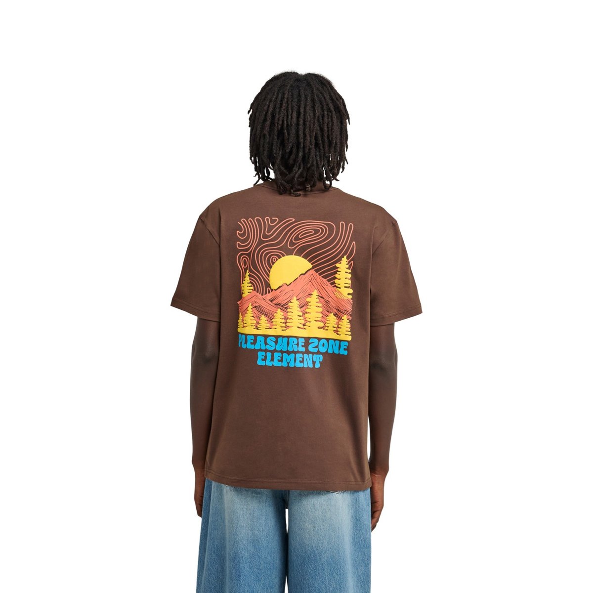 T-Shirt manches courtes PLEASURE marron java, ELEMENT