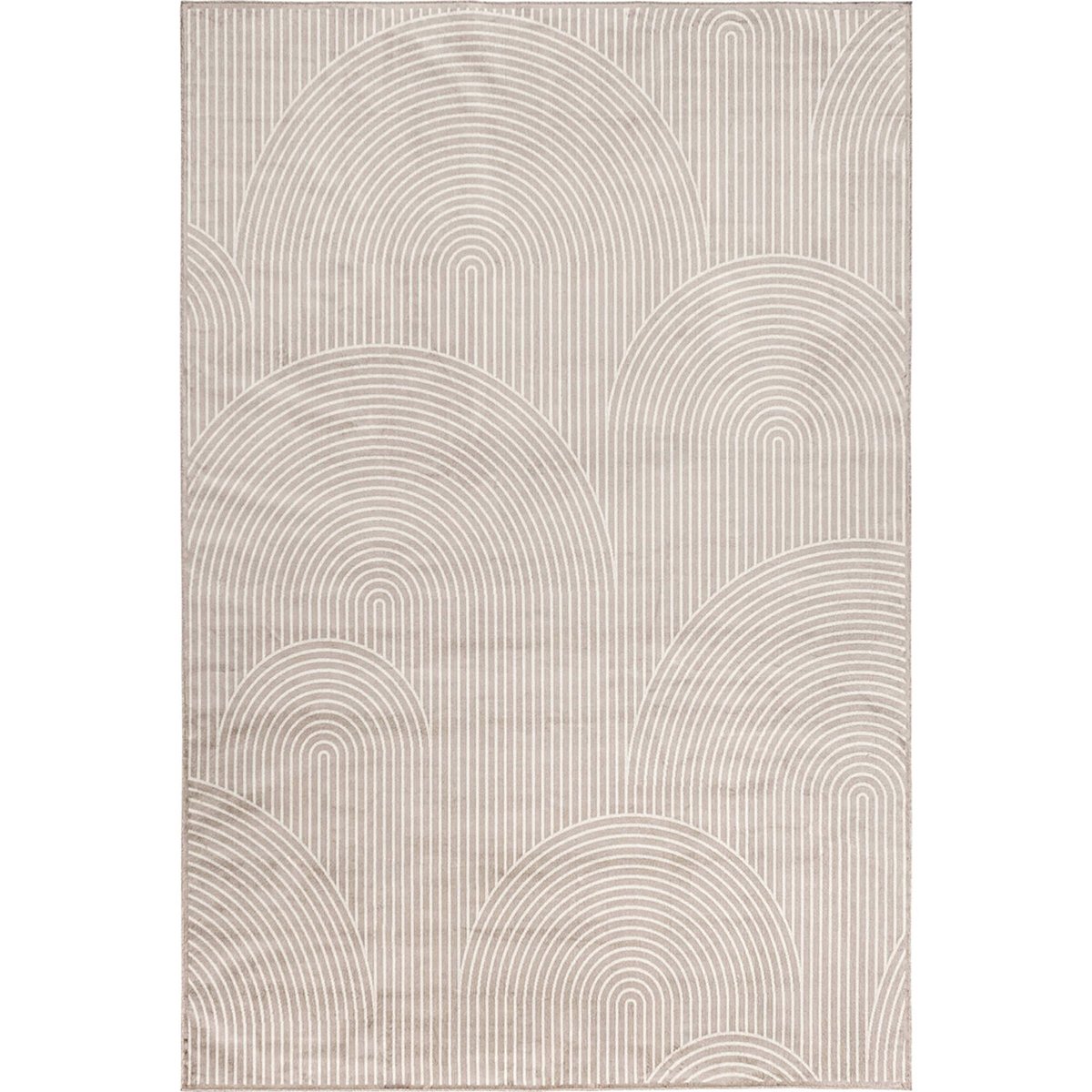 Tapis classique en viscose et polyester beige doux naturel, RECOLLECTION