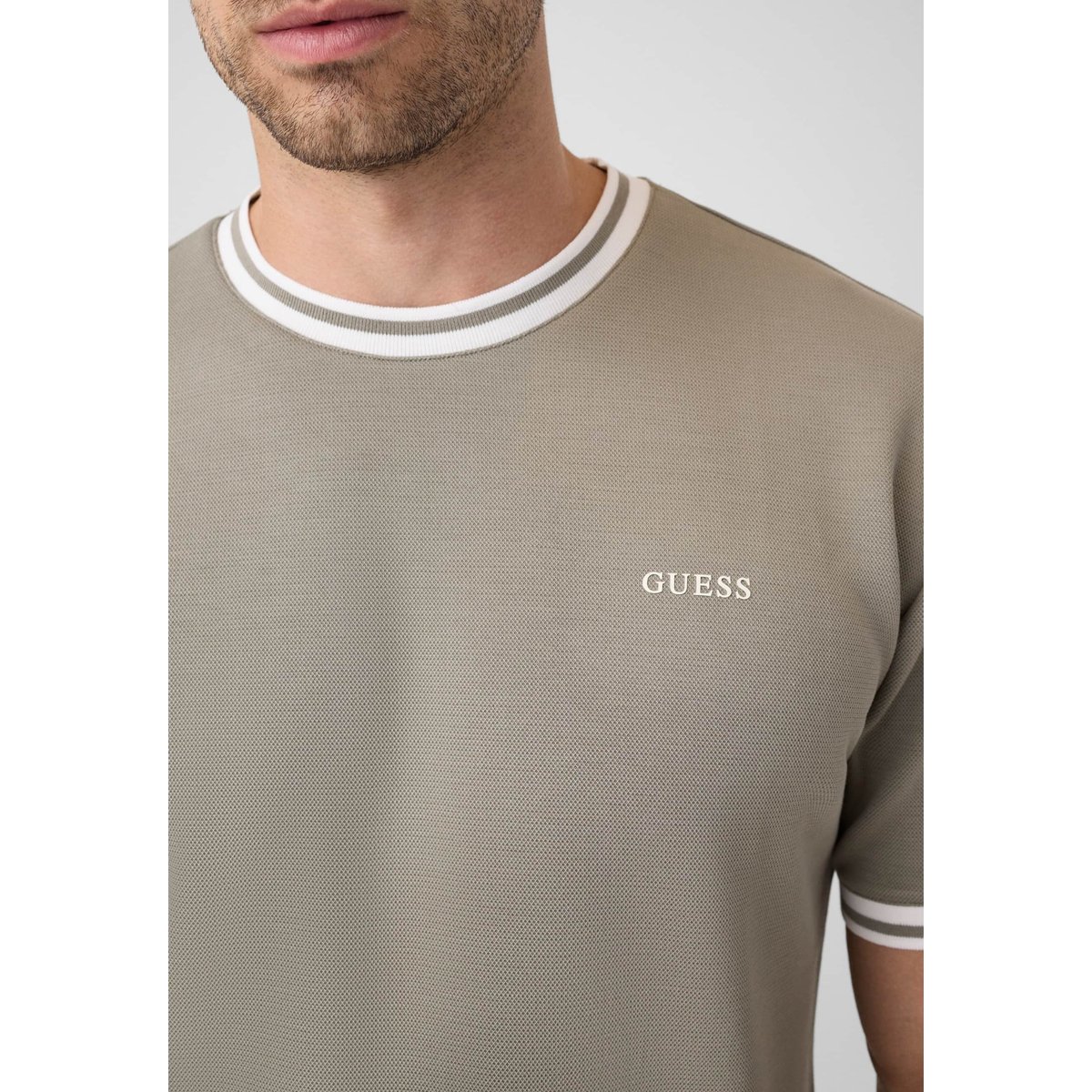 T-Shirt Avec Logo vert, GUESS
