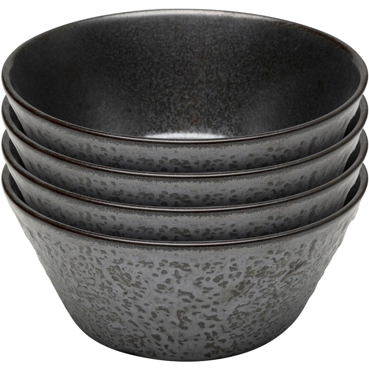 Lot de 4 bols 15cm, COSMOS noir, KARE DESIGN