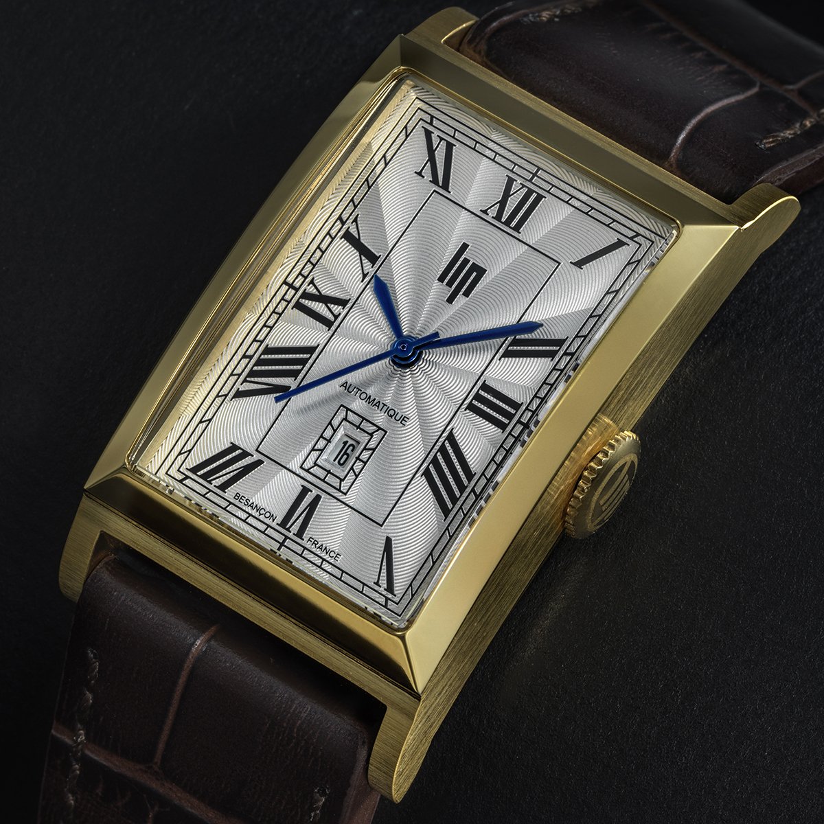 Montre Analogique CHURCHILL doré argenté marron, LIP