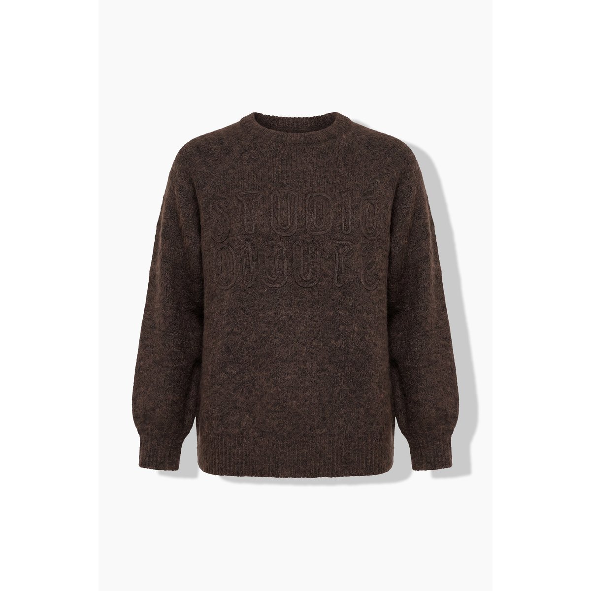 Pull, coupe classique, STUDIO, manches ballon marron pin, STUDIO UNTOLD