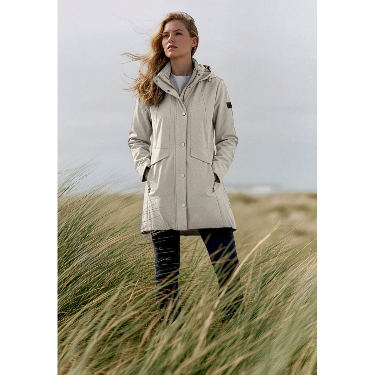 Veste outdoor à capuche amovible chateau gray, BETTY BARCLAY