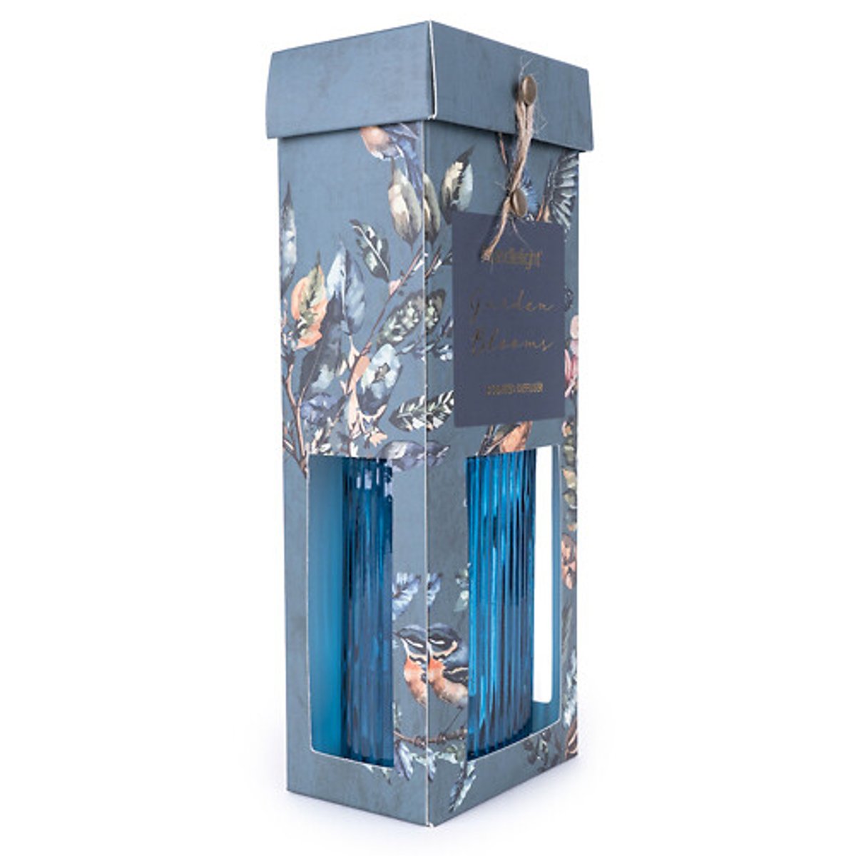 200ml Garden Bloom Ridged Reed Diffuser blue, SO'HOME
