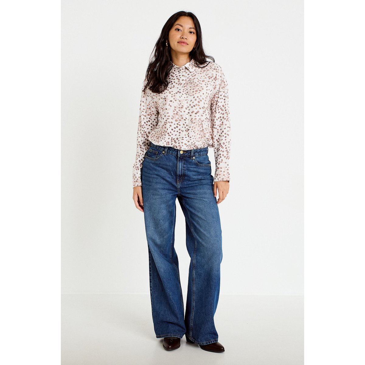 Chemise droite manches longues blanc, CACHE CACHE