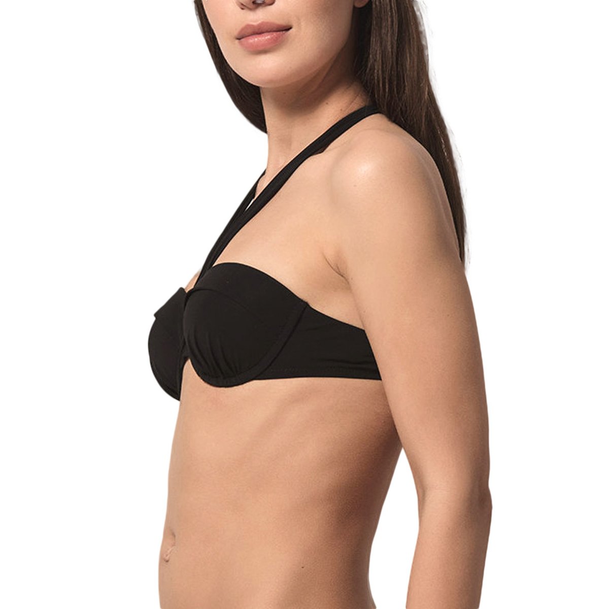 Haut maillot de bain bandeau préformé Blue Sense noir noir, LUNA SPLENDIDA