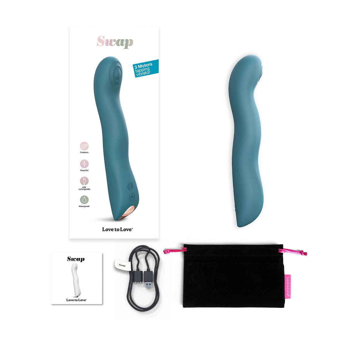 Vibromasseur Swap bleu, LOVE TO LOVE