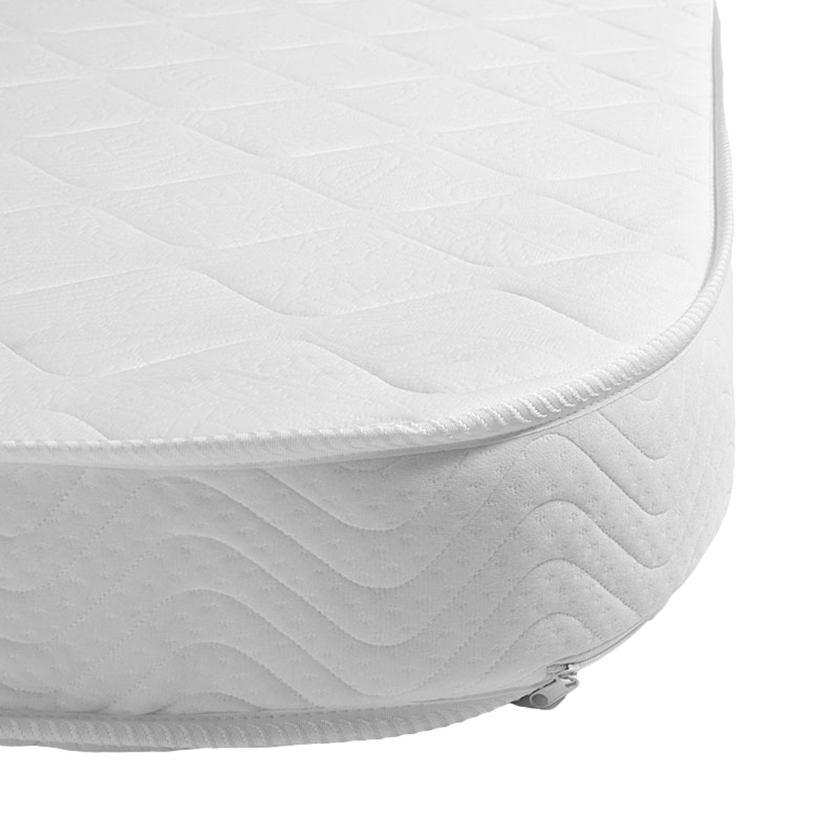 Matelas demi corbeille mousse et bambou 15cm blanc, LES MATELAS DE MORPHEE
