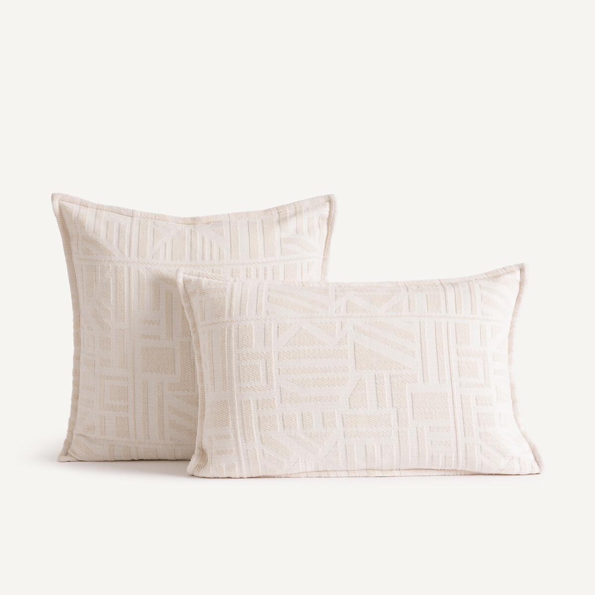 Housse de coussin chenille jacquard, Hesper ecru, AM.PM