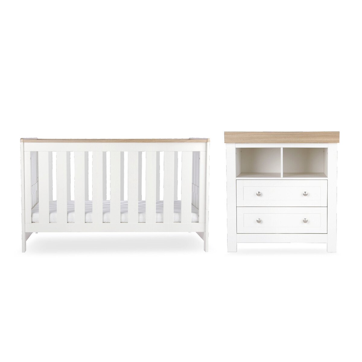 Burford 2-Piece Nursery Furniture Set white, CUDDLECO