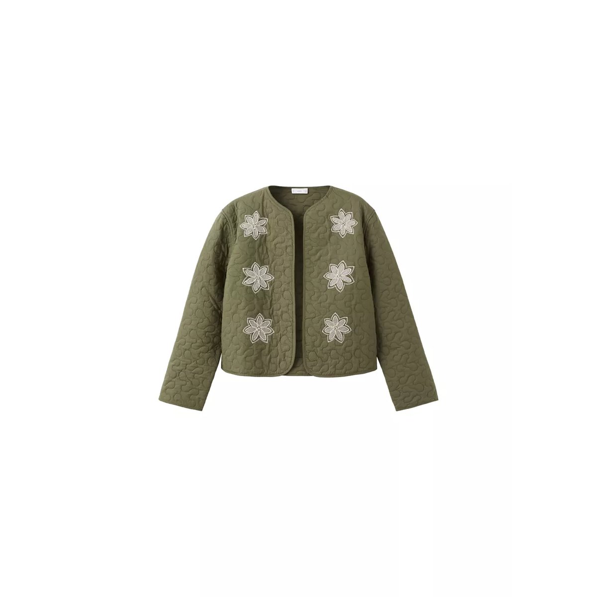 Veste matelassée brodée kaki, MANGO TEEN