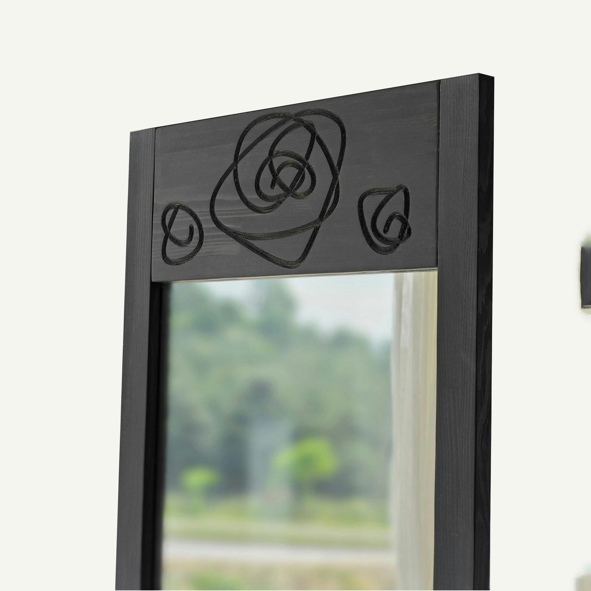 Miroir vertical en bois 155 cm HILO anthracite - rose, PIER IMPORT