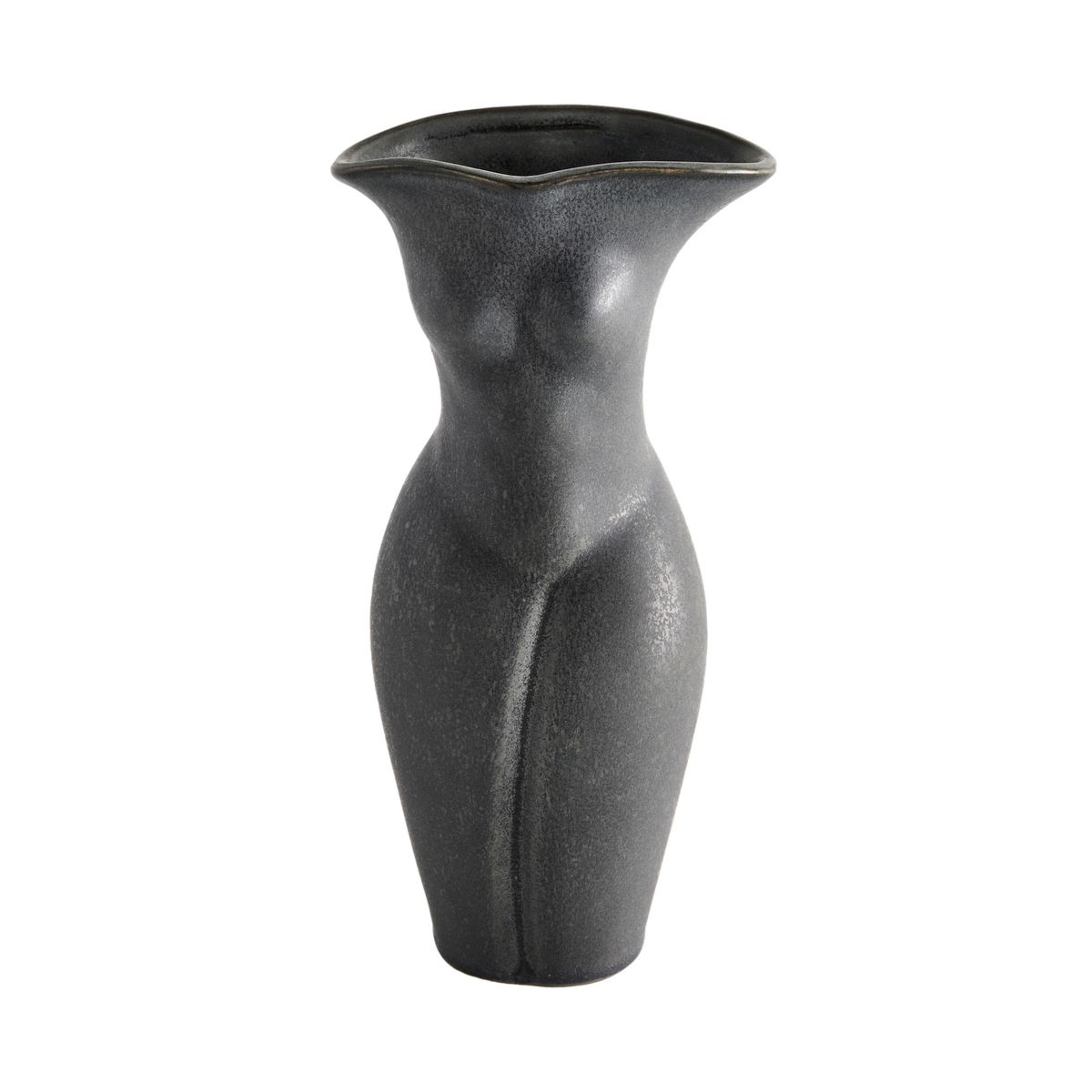 Vase silhouette en céramique noir, NEXT